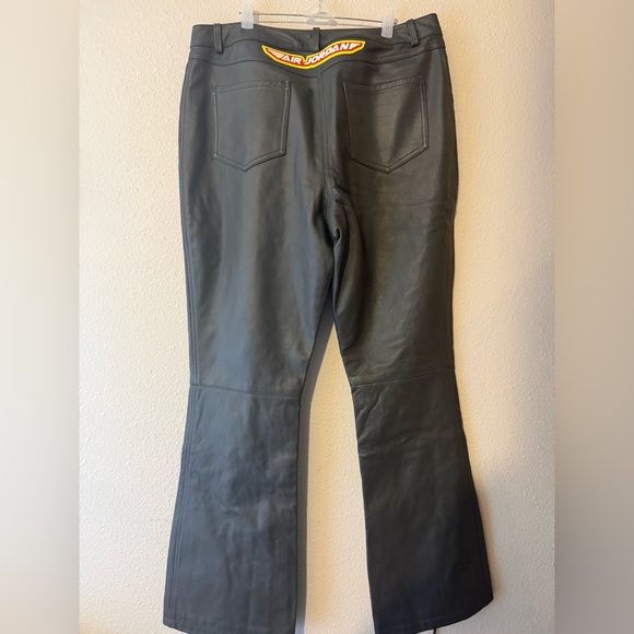 JORDAN X TRAVIS SCOTT CACTUS JACK LACE UP LEATHER PANTS DARK SMOKE GREY NWT 14 - Picture 6 of 8